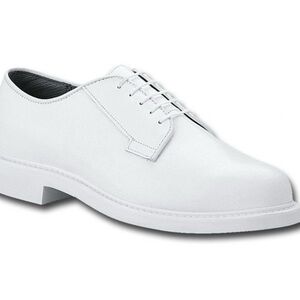 Men’s White Leather Low Quarter Bates Shoes